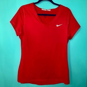 Red Nike Pro Shirt